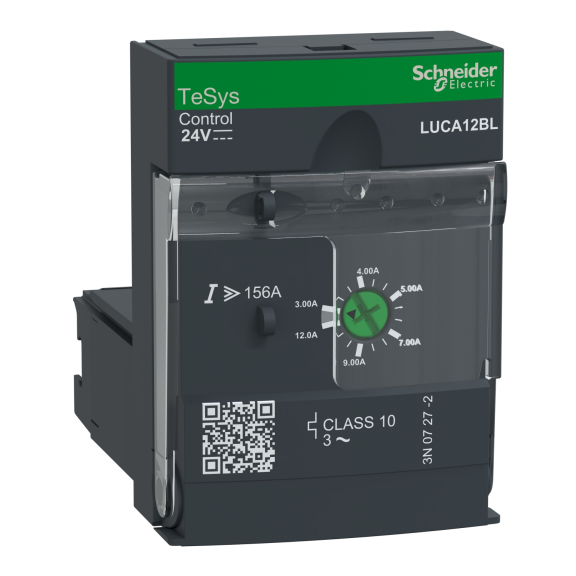 Schneider Electric LUCA12BL, TeSys U, 3-12 Amper, Entegre Motor Yolverici Standart Kontrol Ünitesi, Sınıf 10, Trifaze, 24 Volt DC