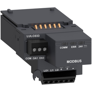 Schneider Electric LULC033, TeSys U, Entegre Motor Yolvericiler için Modbus Haberleşme Modülü, 2 Giriş
