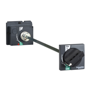 Schneider Electric LV429338, ComPact NSX, NSX100-250 ve CVS100-250 Kompakt Şalterler için Uzatmalı Döner Kurma Kolu
