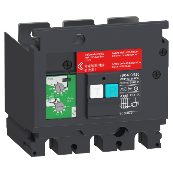 Schneider Electric LV432464, VigiPact, NSX400-630 3 Kutuplu Kompakt Şalterler için Toprak Kaçağı Koruma Modülü, 30mA-30A