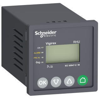 Schneider Electric LV481001, VigiPact, RHU-S 30mA-30A Kaçak Akım Algılama Rölesi, Gecikme Ayarlı, 220-240 V AC, Haberleşmesiz