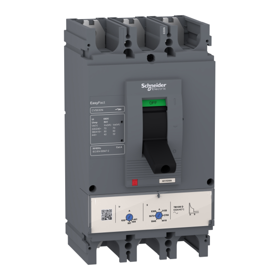 Schneider Electric LV563315, EasyPact CVS, 350-500 Amper, 3 Kutuplu, 50 kA, Kompakt Şalter, CVS630N, TM500D