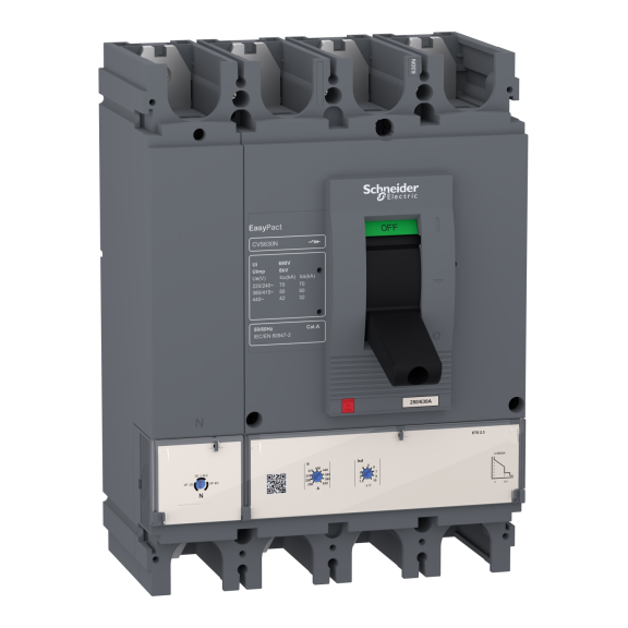 Schneider Electric LV563511, EasyPact CVS, 325-630 Amper, 4 Kutuplu, 50 kA, Kompakt Şalter, CVS630N, ETS630