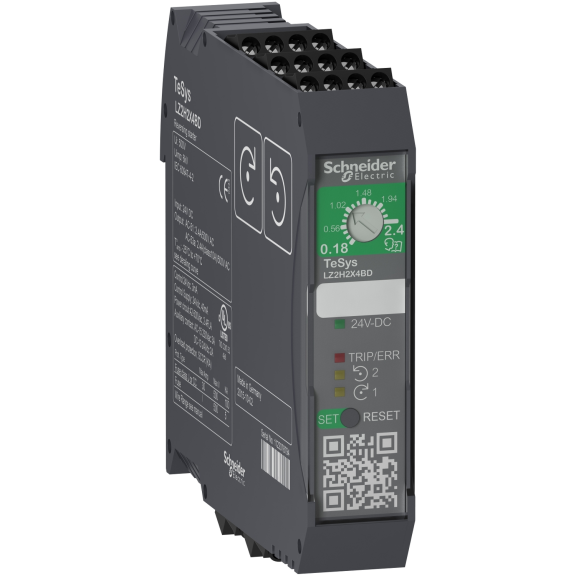 Schneider Electric LZ2H6X5BD, TeSys Hybrid, 3 kW, 1.5-6.4 Amper, Ultra Kompakt Enversör Motor Yolverici, 24 Volt DC
