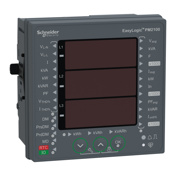 Schneider Electric METSEPM2110, EasyLogic PM2000, Enerji Analizörü, Total Harmonik, LED Ekranlı, POP Haberleşmeli, Class 1