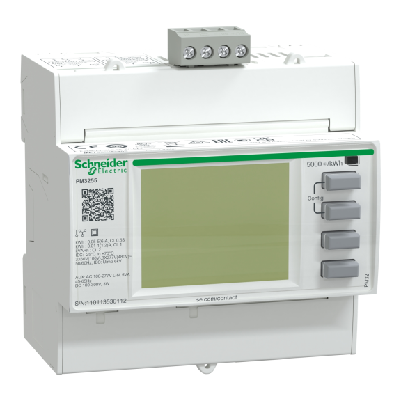 Schneider Electric METSEPM3255, PowerLogic PM3000, Enerji Analizörü, Modbus Haberleşmeli ve Dahili Hafızalı, DIN Ray Tipi