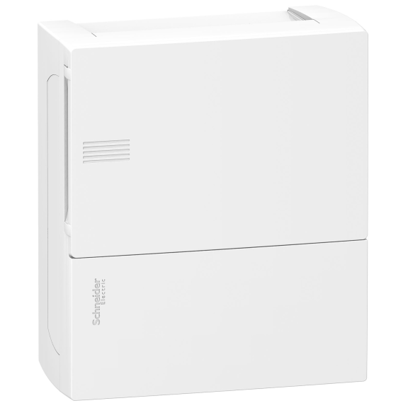 Schneider Electric MIP10108, Resi9 MP, 8 Modül, Beyaz Opak Kapaklı, Halojen Free, Sıvaüstü Sigorta Kutusu, 196x228x102mm