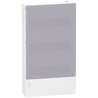 Schneider Electric MIP10312T, Resi9 MP, 36 Modül, 3 Sıralı, Şeffaf Kapaklı, Halojen Free, Sıvaüstü Sigorta Kutusu, 268x478x102mm