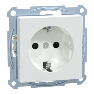 Schneider Electric MTN2300-0325, Merten System M, Aktif Beyaz, Topraklı Priz, Çocuk Korumalı