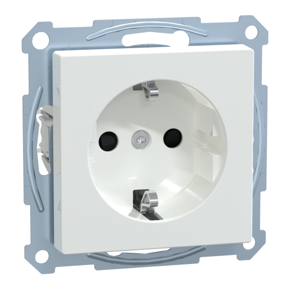 Schneider Electric MTN2300-0325, Merten System M, Aktif Beyaz, Topraklı Priz, Çocuk Korumalı