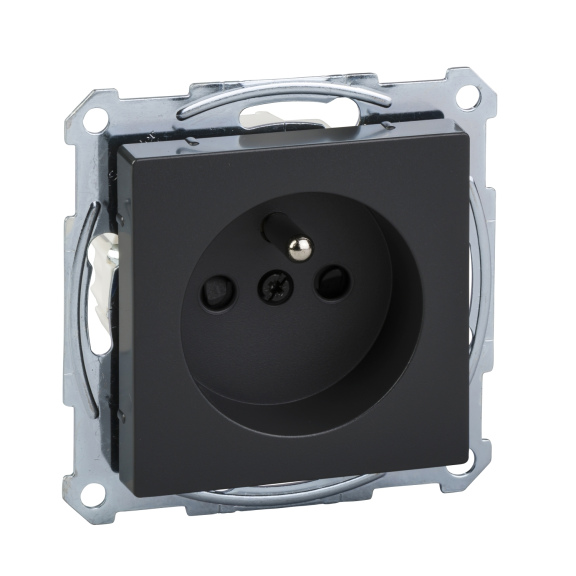 Schneider Electric MTN2500-0414, Merten System M, Antrasit, UPS Priz, Çocuk Korumalı