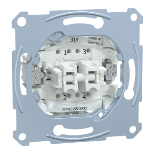 Schneider Electric MTN3155-0000, Merten, İkili Liht Anahtarı Mekanizması