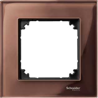 Schneider Electric MTN4010-3215, Merten System M-Elegance Glass, Maun Kahverengi, Tekli Çerçeve