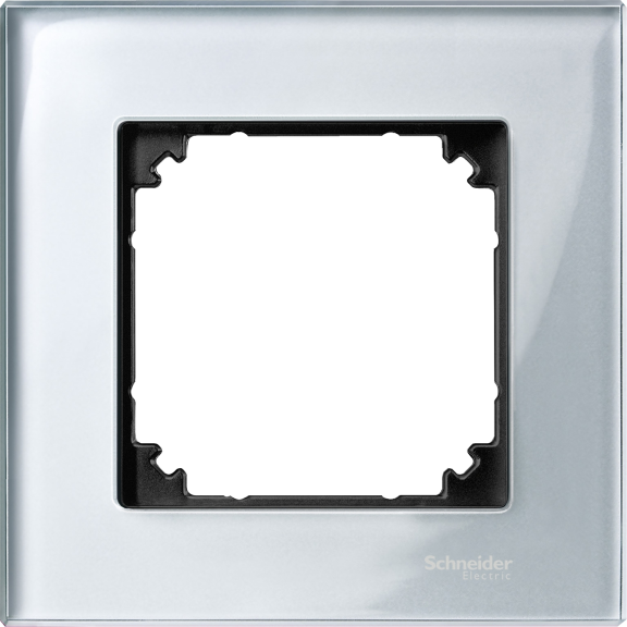 Schneider Electric MTN4010-3260, Merten System M-Elegance Glass, Gümüşi Elmas, Tekli Çerçeve