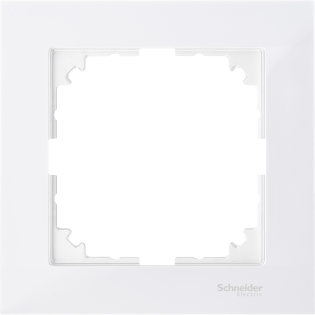 Schneider Electric MTN4010-3619, Merten System M-Pure, Beyaz, Tekli Çerçeve