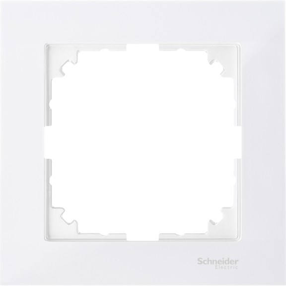 Schneider Electric MTN4010-3619, Merten System M-Pure, Beyaz, Tekli Çerçeve