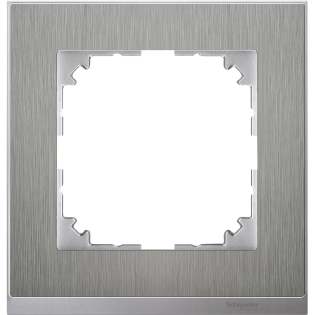 Schneider Electric MTN4010-3646, Merten System M-Pure Decor, Metal, Tekli Çerçeve