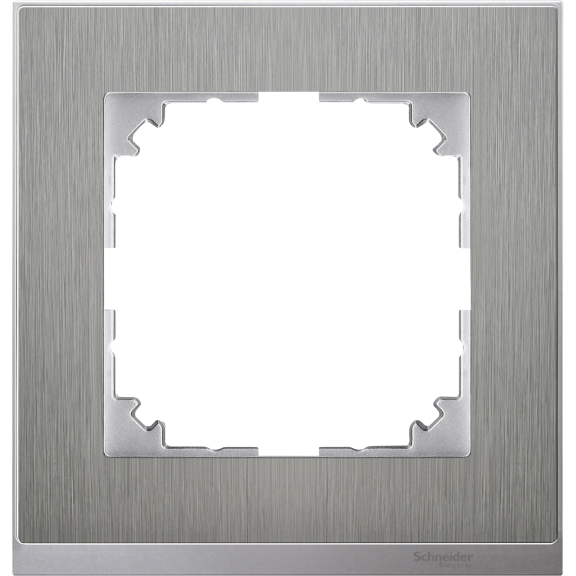 Schneider Electric MTN4010-3646, Merten System M-Pure Decor, Metal, Tekli Çerçeve