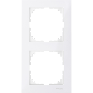 Schneider Electric MTN4020-3619, Merten System M-Pure, Beyaz, İkili Çerçeve
