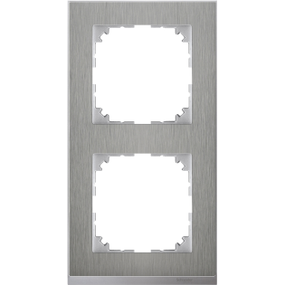 Schneider Electric MTN4020-3646, Merten System M-Pure Decor, Metal, İkili Çerçeve