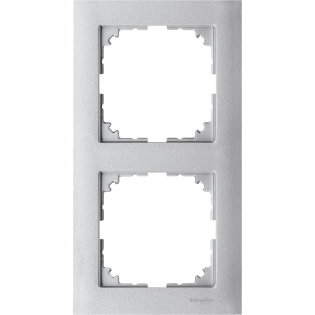 Schneider Electric MTN4020-3660, Merten System M-Pure, Alüminyum, İkili Çerçeve