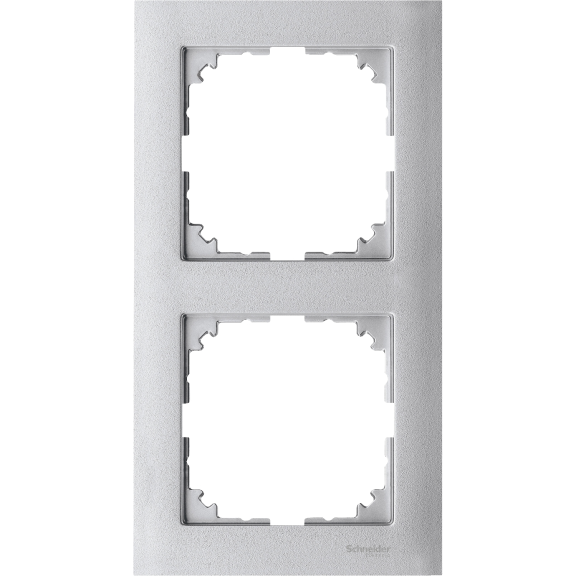 Schneider Electric MTN4020-3660, Merten System M-Pure, Alüminyum, İkili Çerçeve