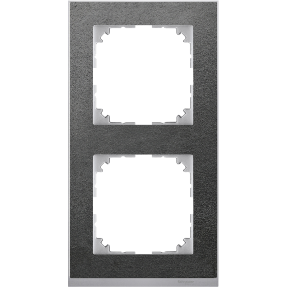 Schneider Electric MTN4020-3669, Merten System M-Pure Decor, Taş, İkili Çerçeve