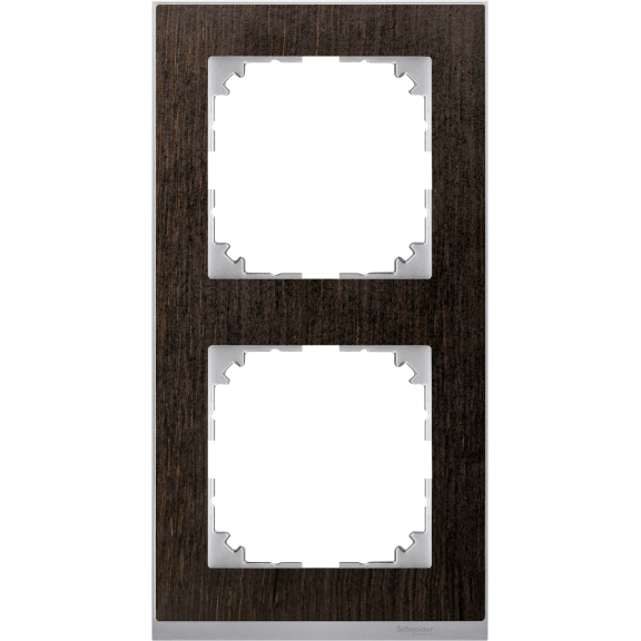 Schneider Electric MTN4020-3671, Merten System M-Pure Decor, Venge, İkili Çerçeve
