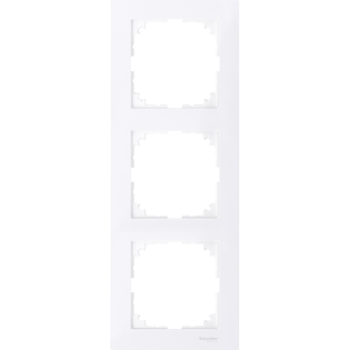 Schneider Electric MTN4030-3625, Merten System M-Pure, Aktif Beyaz, Üçlü Çerçeve