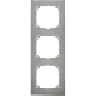 Schneider Electric MTN4030-3646, Merten System M-Pure Decor, Metal, Üçlü Çerçeve