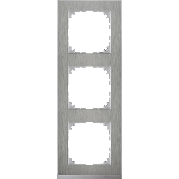 Schneider Electric MTN4030-3646, Merten System M-Pure Decor, Metal, Üçlü Çerçeve