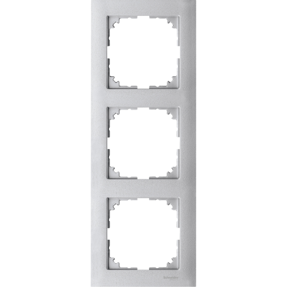Schneider Electric MTN4030-3660, Merten System M-Pure, Alüminyum, Üçlü Çerçeve
