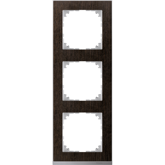 Schneider Electric MTN4030-3671, Merten System M-Pure Decor, Venge, Üçlü Çerçeve