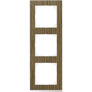 Schneider Electric MTN4030-3674, Merten System M-Pure Decor, Meşe, Üçlü Çerçeve