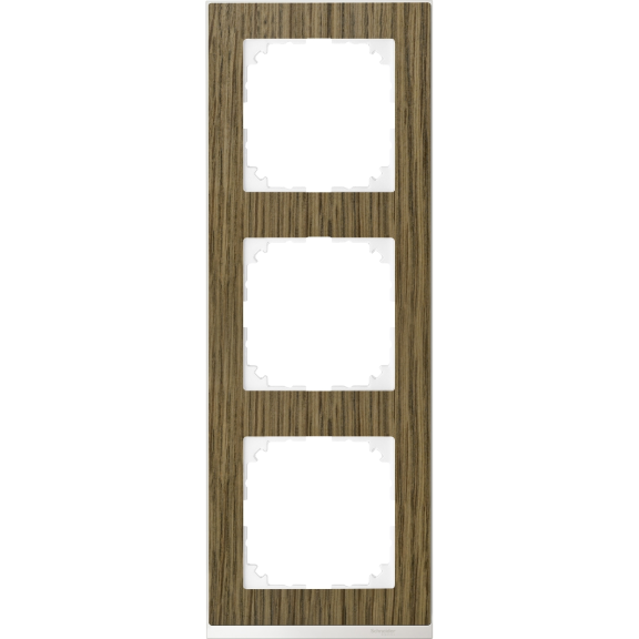 Schneider Electric MTN4030-3674, Merten System M-Pure Decor, Meşe, Üçlü Çerçeve