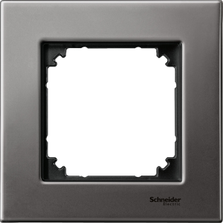 Schneider Electric MTN403114, Merten System M-Elegance Metal, Rodyum Grisi, Tekli Çerçeve