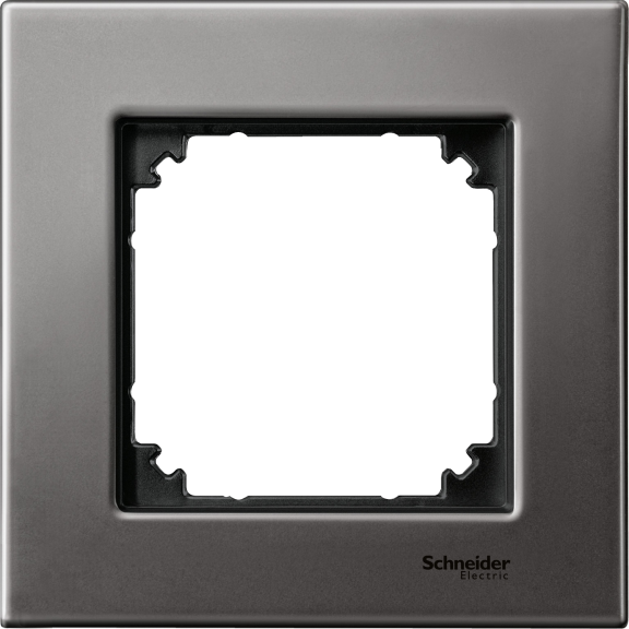Schneider Electric MTN403114, Merten System M-Elegance Metal, Rodyum Grisi, Tekli Çerçeve