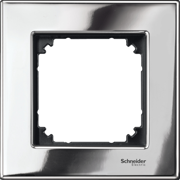 Schneider Electric MTN403139, Merten System M-Elegance Metal, Krom, Tekli Çerçeve