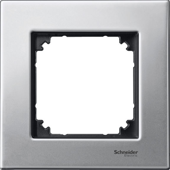 Schneider Electric MTN403160, Merten System M-Elegance Metal, Platinyum Gümüşü, Tekli Çerçeve