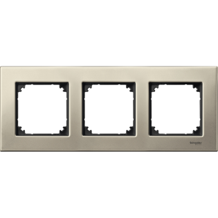 Schneider Electric MTN403305, Merten System M-Elegance Metal, Titanyum, Üçlü Çerçeve
