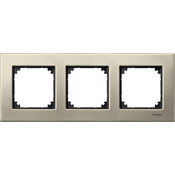 Schneider Electric MTN403305, Merten System M-Elegance Metal, Titanyum, Üçlü Çerçeve