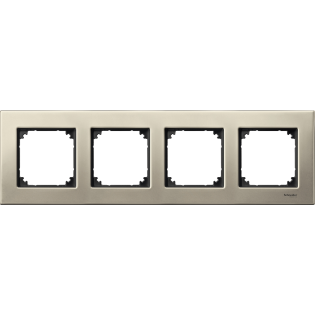 Schneider Electric MTN403405, Merten System M-Elegance Metal, Titanyum, Dörtlü Çerçeve