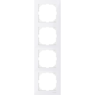 Schneider Electric MTN4040-3619, Merten System M-Pure, Beyaz, Dörtlü Çerçeve