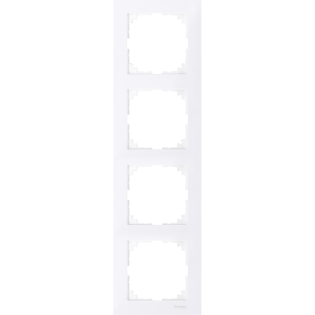 Schneider Electric MTN4040-3625, Merten System M-Pure, Aktif Beyaz, Dörtlü Çerçeve