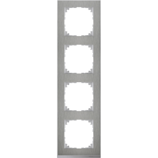 Schneider Electric MTN4040-3646, Merten System M-Pure Decor, Metal, Dörtlü Çerçeve