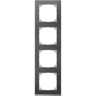 Schneider Electric MTN4040-3669, Merten System M-Pure Decor, Taş, Dörtlü Çerçeve