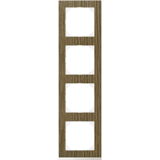 Schneider Electric MTN4040-3674, Merten System M-Pure Decor, Meşe, Dörtlü Çerçeve