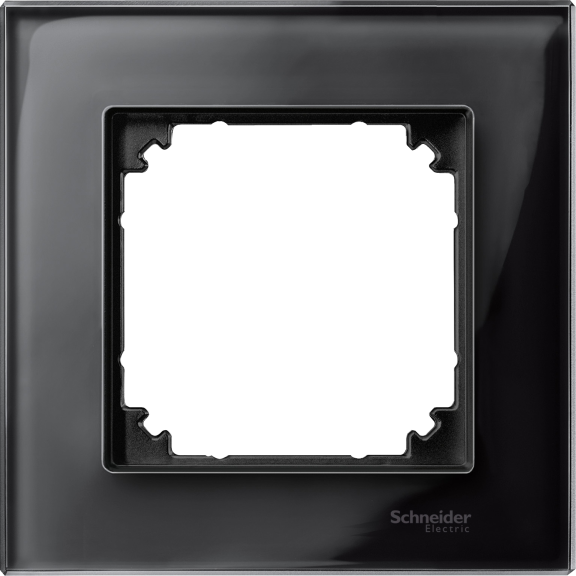 Schneider Electric MTN404103, Merten System M-Elegance Glass, Oniks Siyah, Tekli Çerçeve