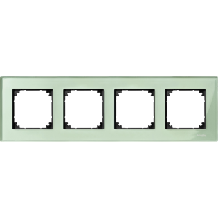 Schneider Electric MTN404404, Merten System M-Elegance Glass, Zümrüt Yeşil, Dörtlü Çerçeve