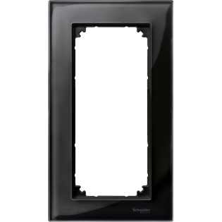 Schneider Electric MTN404803, Merten System M-Elegance Glass, Oniks Siyah, Tıraş Prizi Çerçevesi